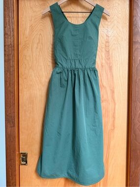 XS Everlane 100% Cotton Soft Green Cross-Back Sundress Summer Dress